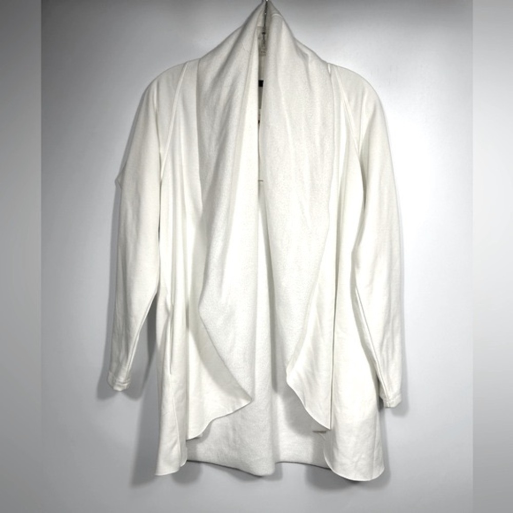 NEW ANTHROPOLOGIE DREW Morrison Off White Fleece Open Front Cardigan Size S